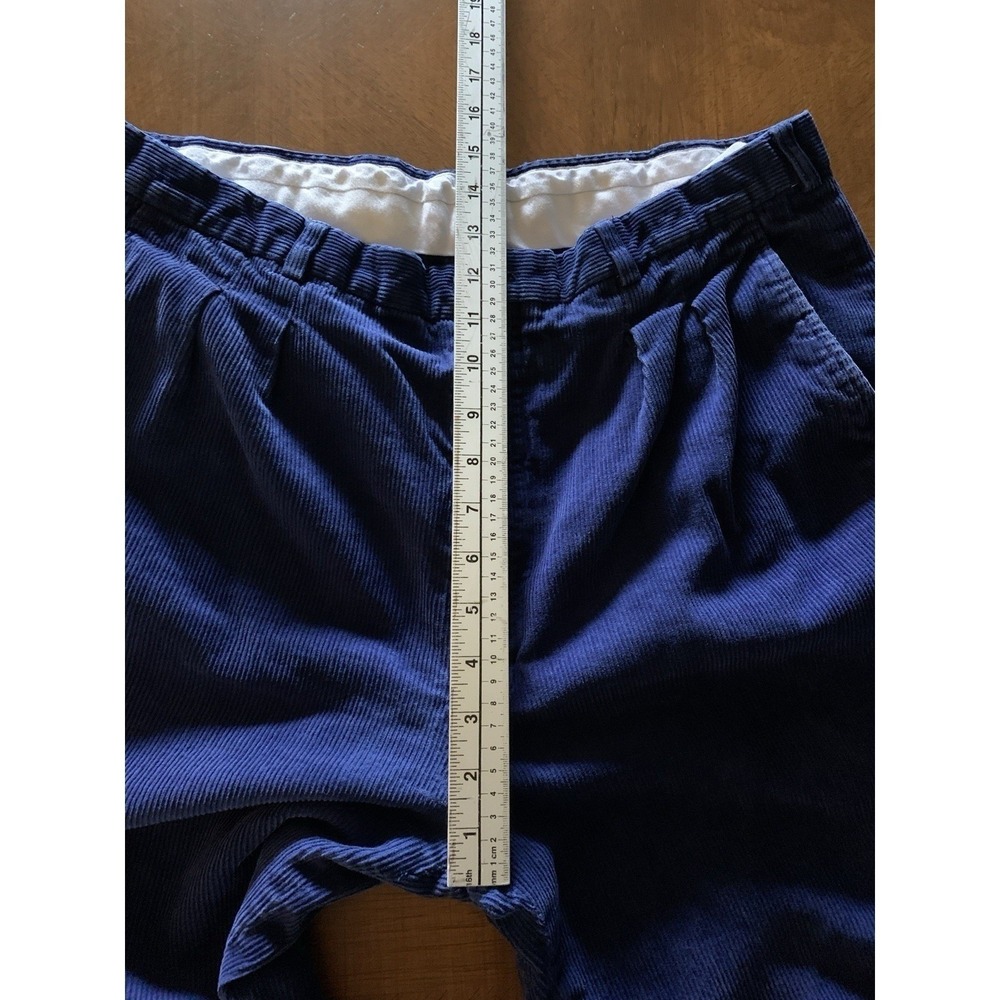 VTG Woolrich Men's Navy Corduroy Pants 34x29 Pleated Baggy Loose - Picture 13 of 16